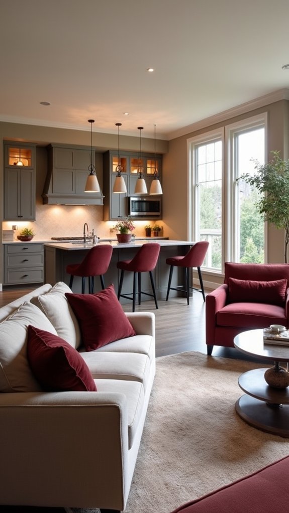 23 Open Concept Living Room and Kitchen Color Schemes That Flow