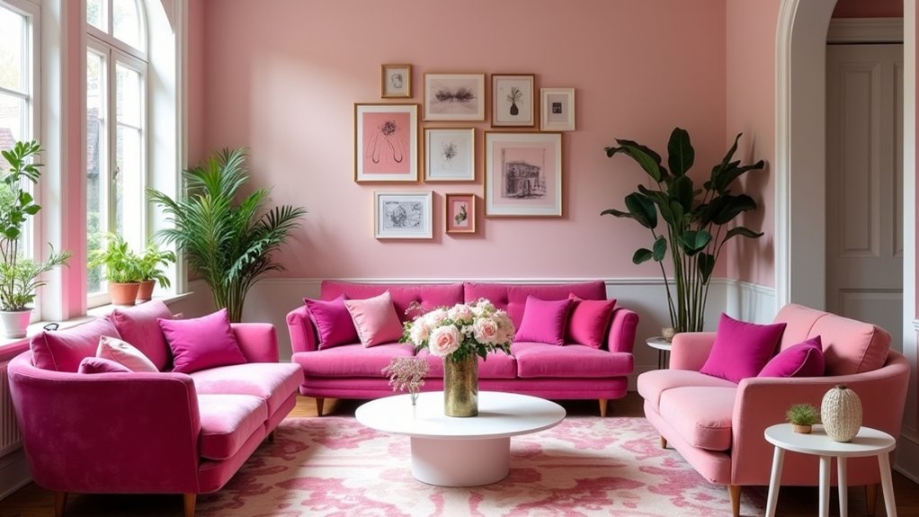 Photo inspiration: Visual Reference: 20 Pink Living Room Color Ideas That Add A Playful