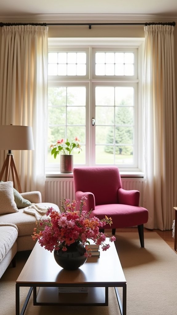 18 Neutral Living Rooms With a Pop of Color That Steal the Show